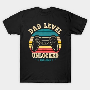 Dad Level Unlocked Est. 2024 T-Shirt